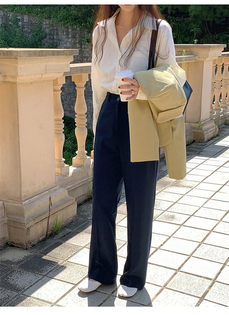 フレアパンツ 洗練フレアスラックス