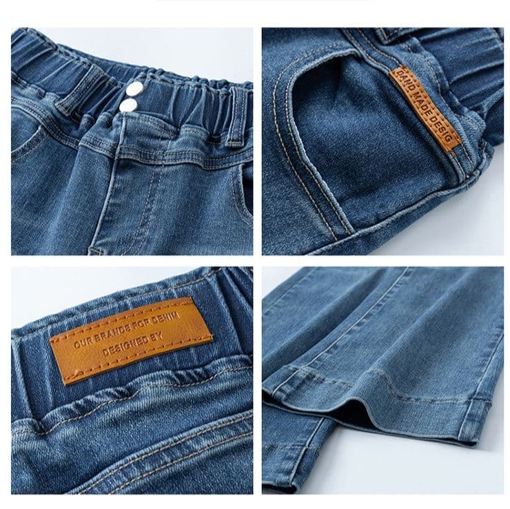 フレアパンツ 高腰ゆったりフレアデニム