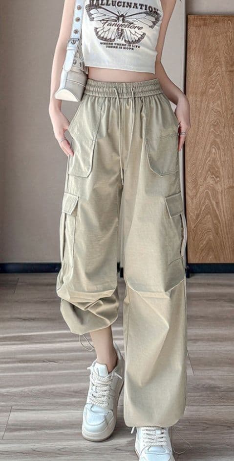 フレアパンツ カーゴポケット付きフレアスウェット