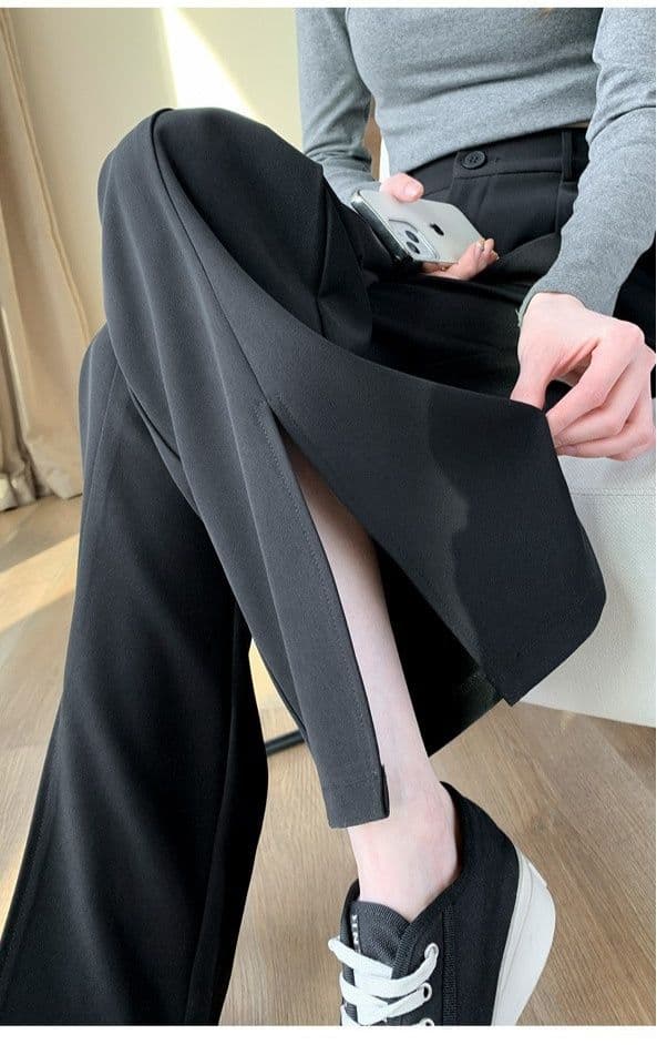 フレアパンツ すっきり美脚フレアパンツ