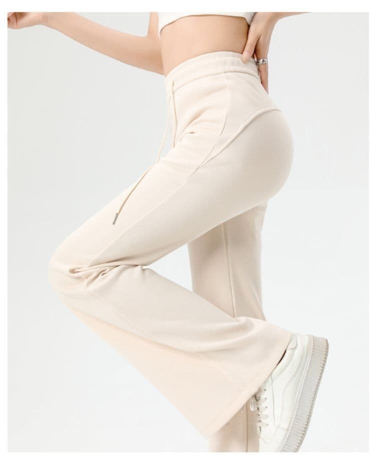 フレアパンツ 高腰ゆったりフレアパンツ