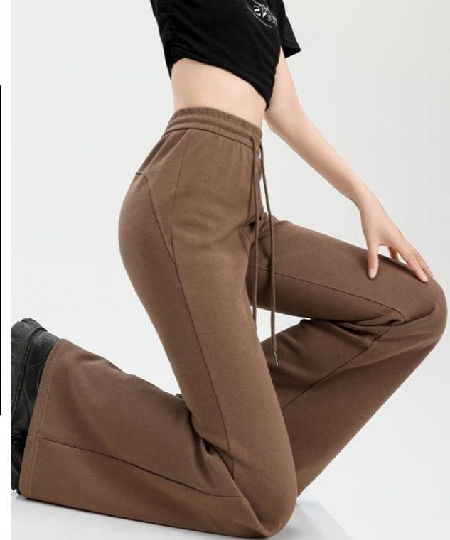 フレアパンツ 高腰ゆったりフレアパンツ