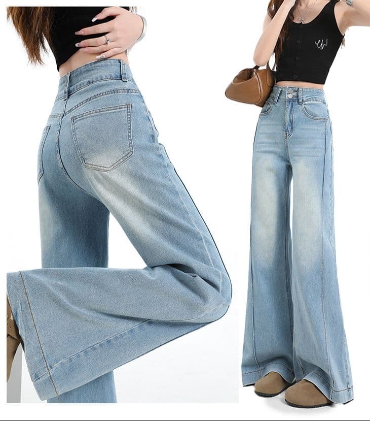 フレアパンツ 美脚効果抜群フレアデニム