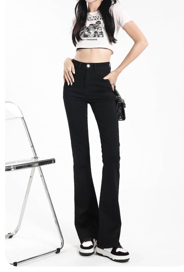 フレアパンツ 優美シルエットデニムフレア