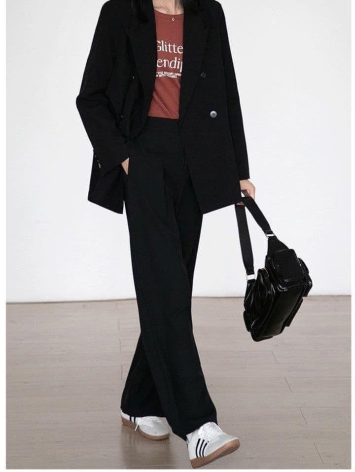 フレアパンツ ゆったりシルエットフレアパンツスーツ