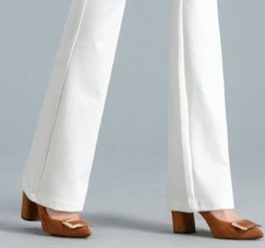 フレアパンツ 上質フレアシルエット スラックス