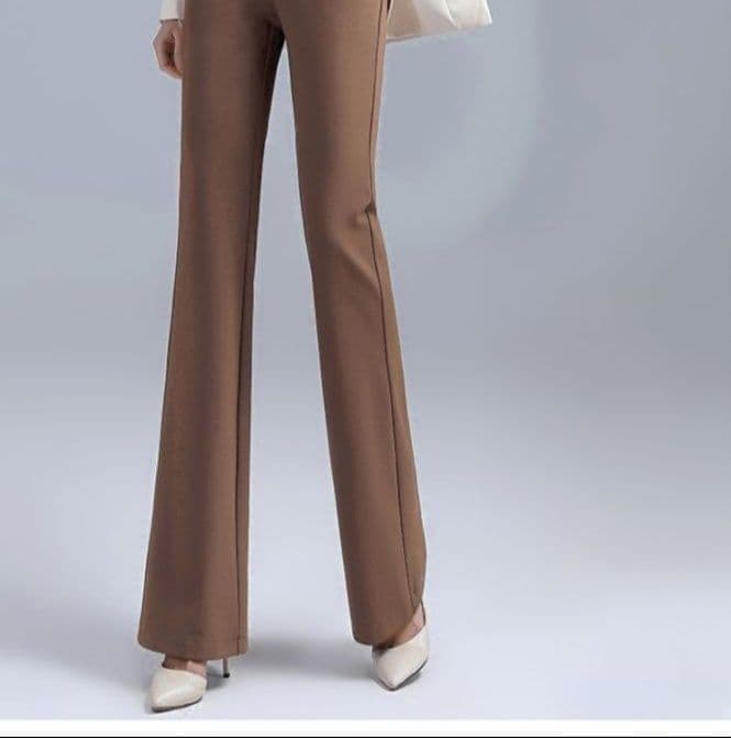 フレアパンツ 上質フレアシルエット スラックス
