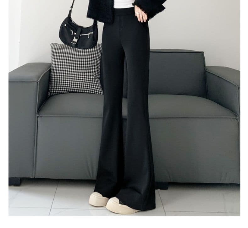 フレアパンツ 洗練優美フレアスラックス