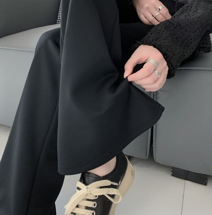 フレアパンツ 洗練優美フレアスラックス