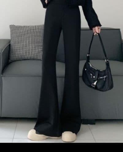 フレアパンツ 洗練優美フレアスラックス