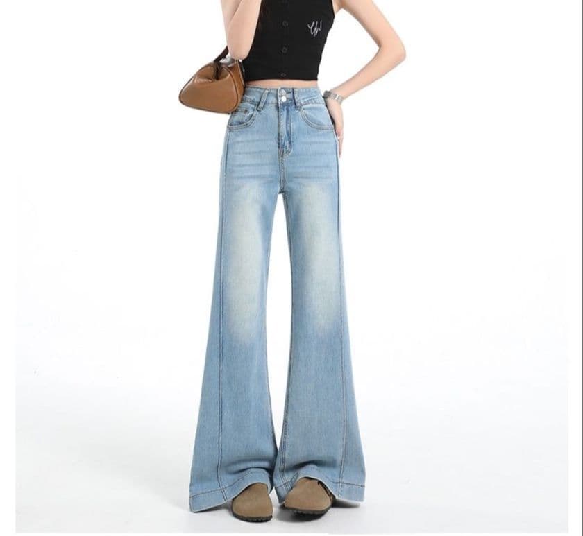 フレアパンツ 美脚効果抜群フレアデニム