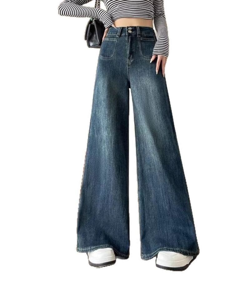 フレアパンツ ハイウエスト極上フレアデニム