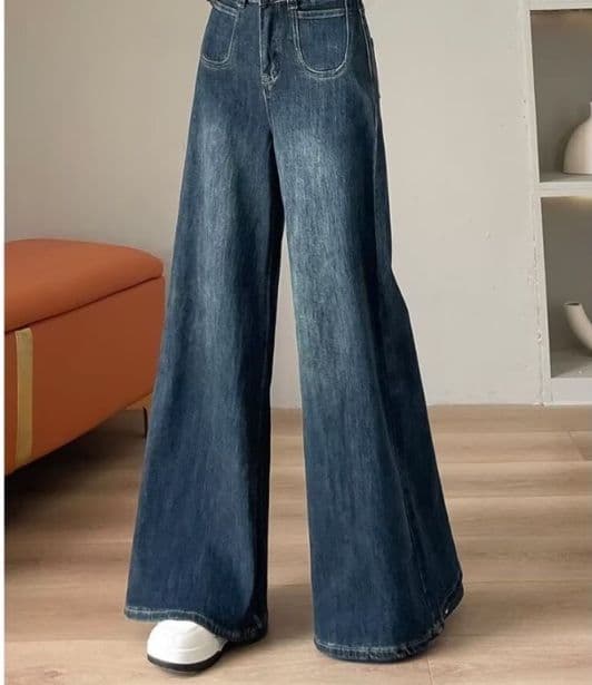 フレアパンツ ハイウエスト極上フレアデニム