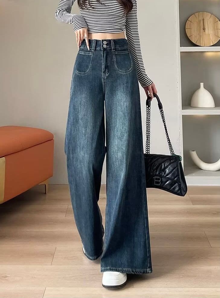 フレアパンツ ハイウエスト極上フレアデニム