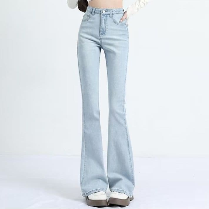 フレアパンツ 究極の美脚フレアデニム