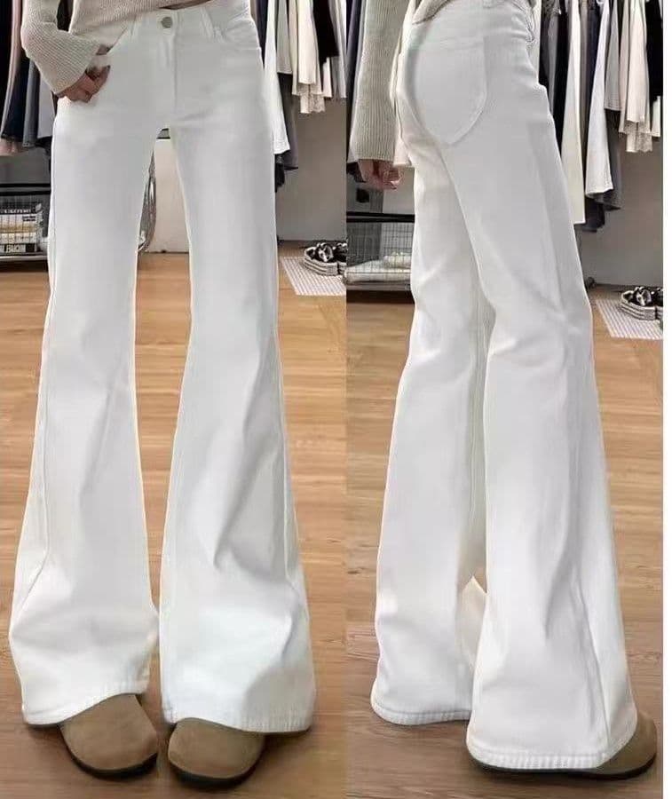 フレアパンツ 究極の美脚フレアデニム