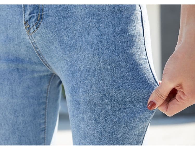 フレアパンツ 裾フリンジ美脚フレアデニム