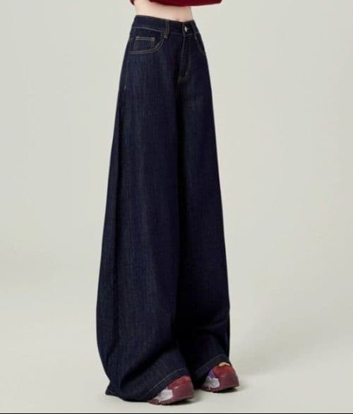 フレアパンツ 極上ワイドシルエットフレアデニム