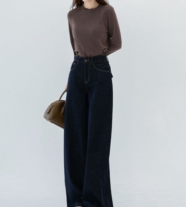 フレアパンツ 優雅な揺れ感 ワイドフレアデニム