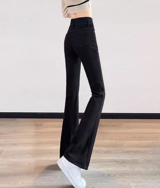 フレアパンツ 美脚効果抜群フレアデニム