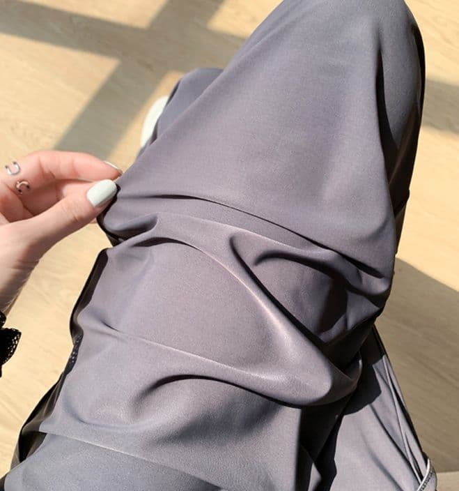 フレアパンツ 優雅なドレープフレアスウェット