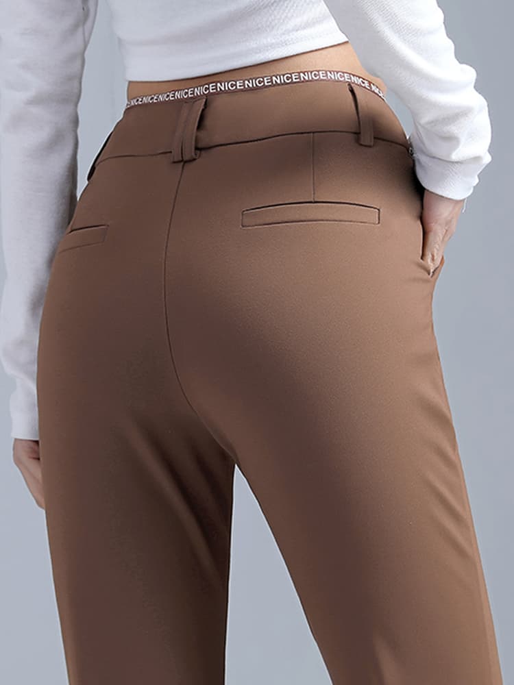 フレアパンツ 上質フレアシルエット スラックス