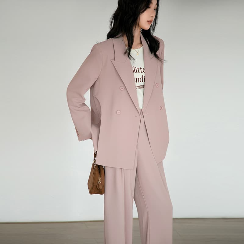 フレアパンツ ゆったりシルエットフレアパンツスーツ