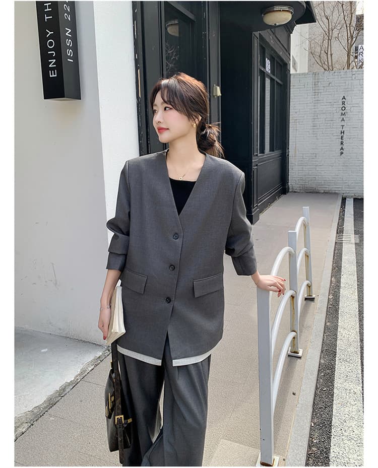 フレアパンツ 洗練フレアワイドスーツセット