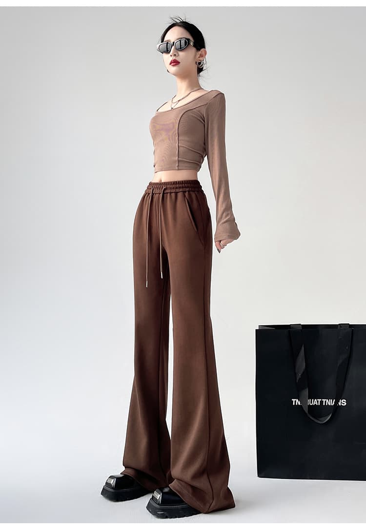 フレアパンツ リラックスフレアスウェットパンツ