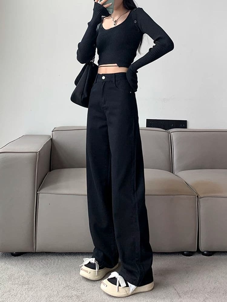 フレアパンツ 美脚効果抜群ハイウエストワイドフレアパンツ