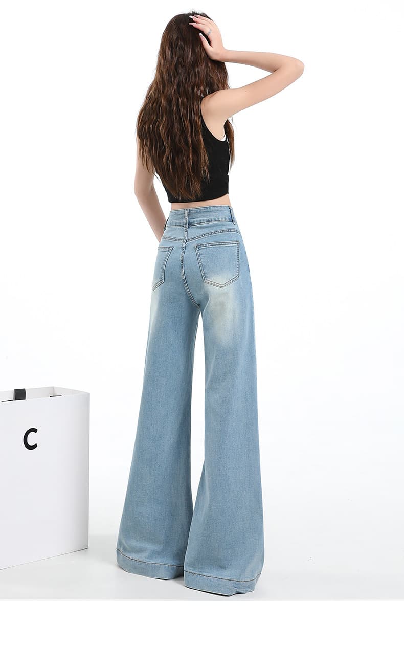 フレアパンツ 美脚効果抜群フレアデニム