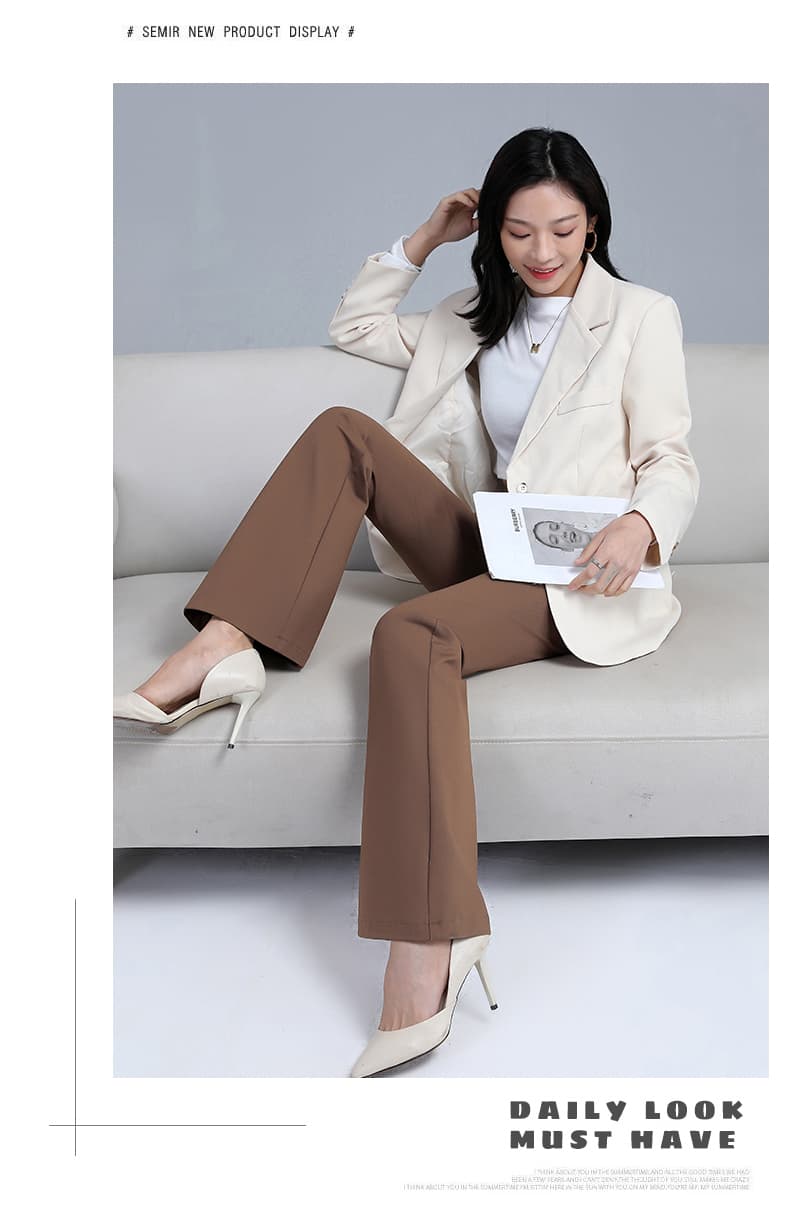 フレアパンツ 上質フレアシルエット スラックス