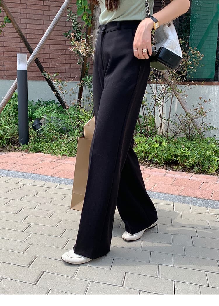 フレアパンツ 洗練フレアスラックス