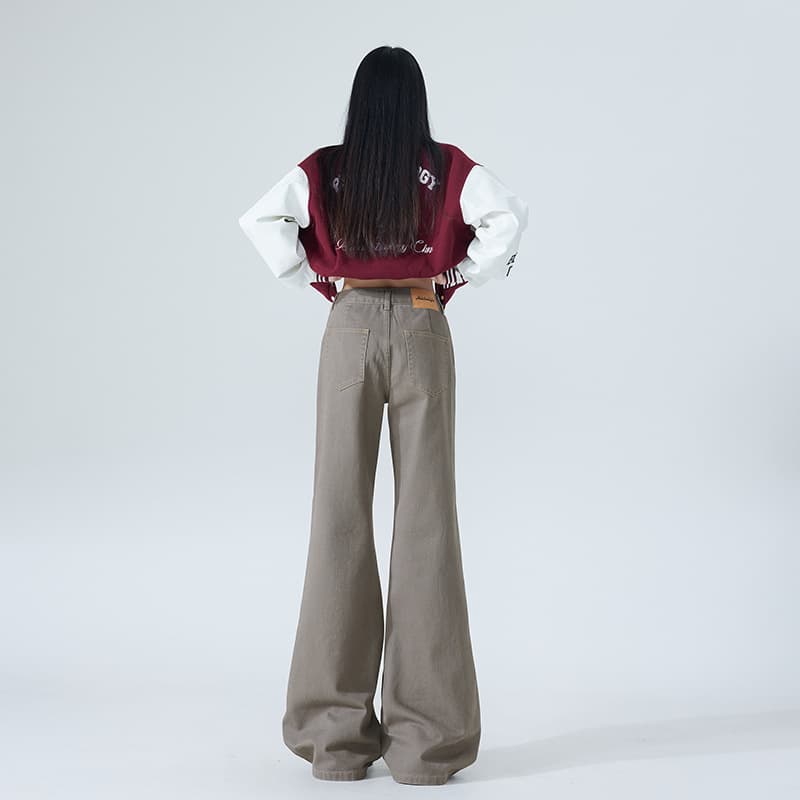 フレアパンツ ハイウエストワイドシルエットフレアパンツ