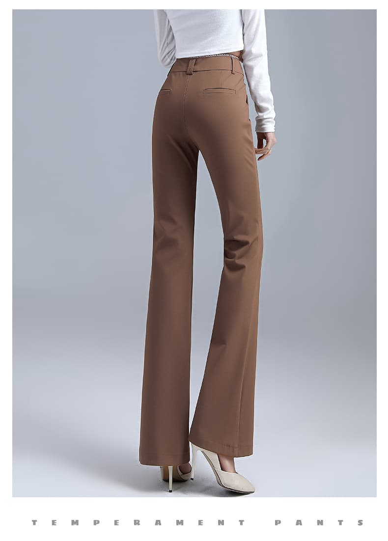 フレアパンツ 上質フレアシルエット スラックス