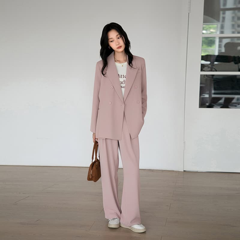 フレアパンツ ゆったりシルエットフレアパンツスーツ