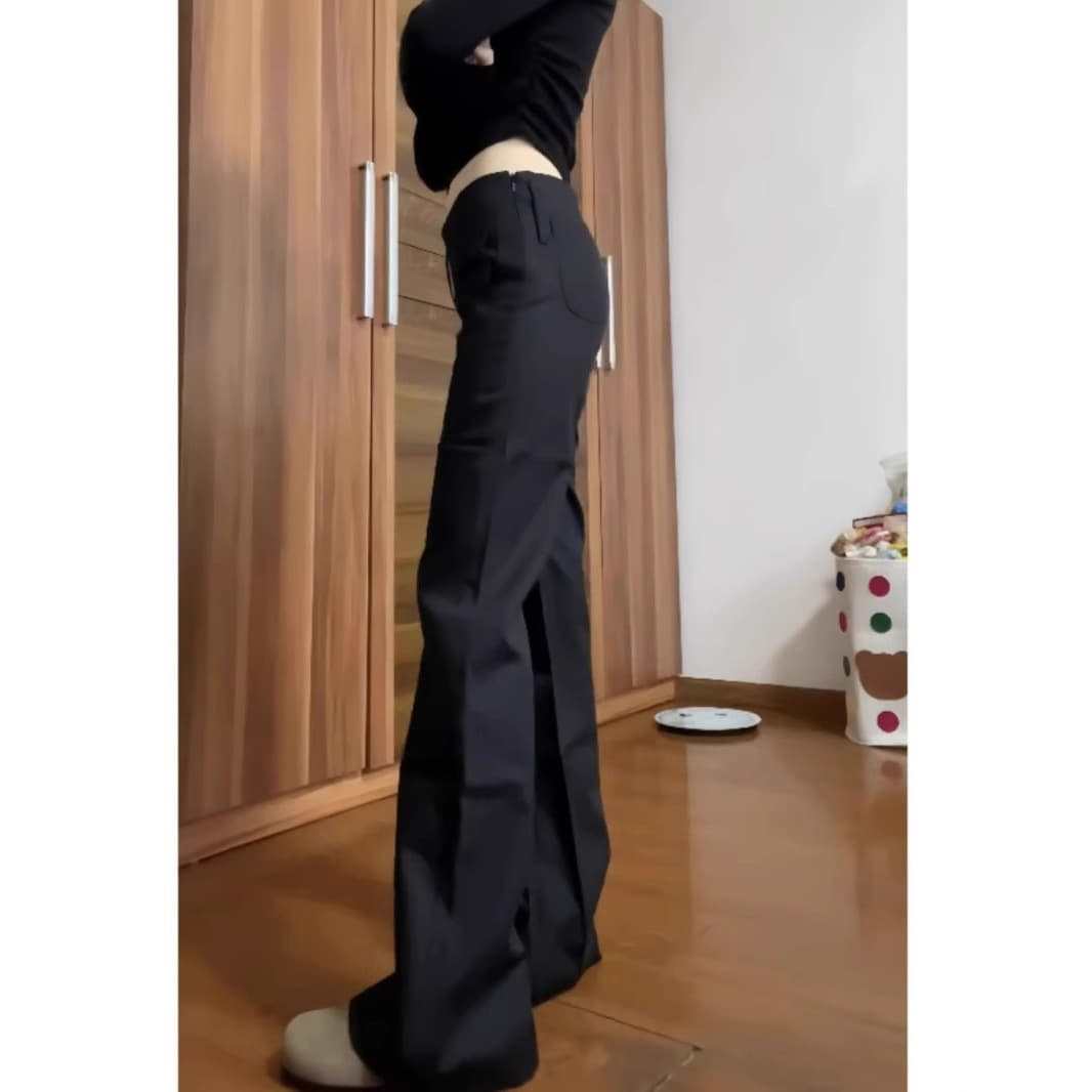 フレアパンツ 優雅な裾広がりフォーマルパンツ