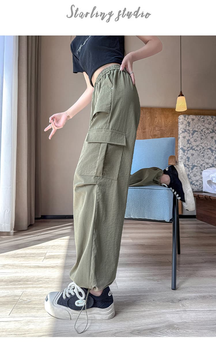 フレアパンツ カーゴポケット付きフレアスウェット