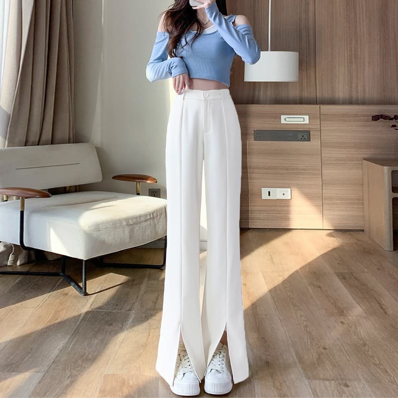 フレアパンツ すっきり美脚フレアパンツ