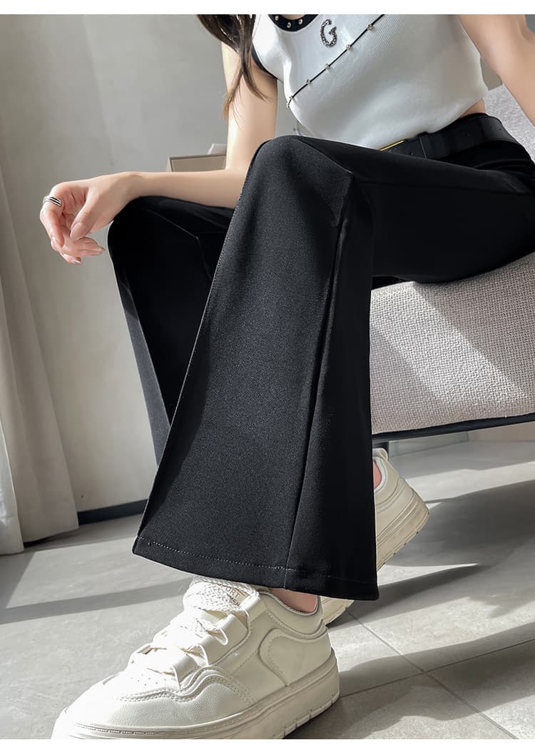 フレアパンツ 美脚効果 優雅フレアスラックス