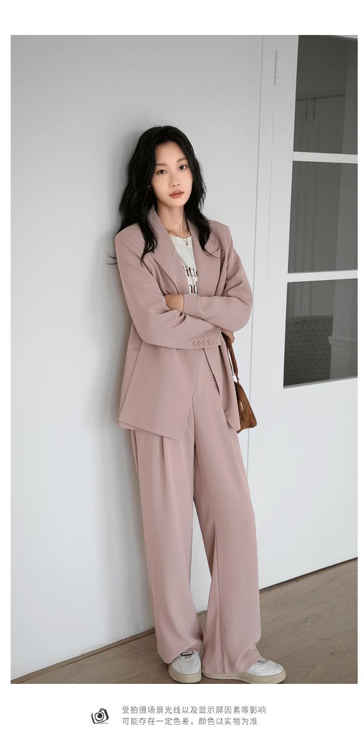 フレアパンツ ゆったりシルエットフレアパンツスーツ