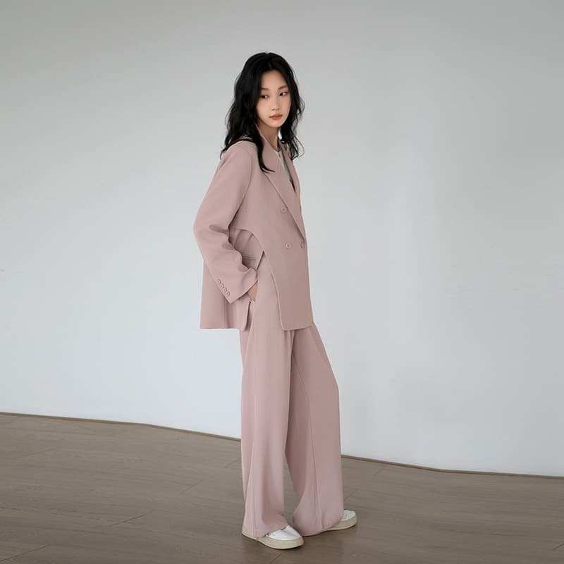 フレアパンツ ゆったりシルエットフレアパンツスーツ