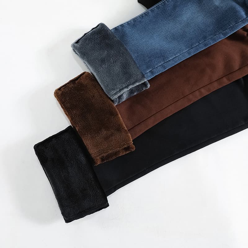 フレアパンツ 裏起毛温感フレアデニムパンツ