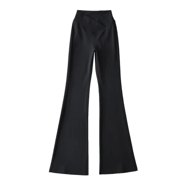 フレアパンツ 美脚シルエットフレアレギンス