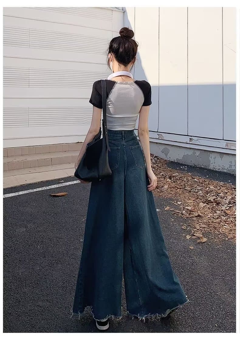 フレアパンツ 超ワイドフレアデニム