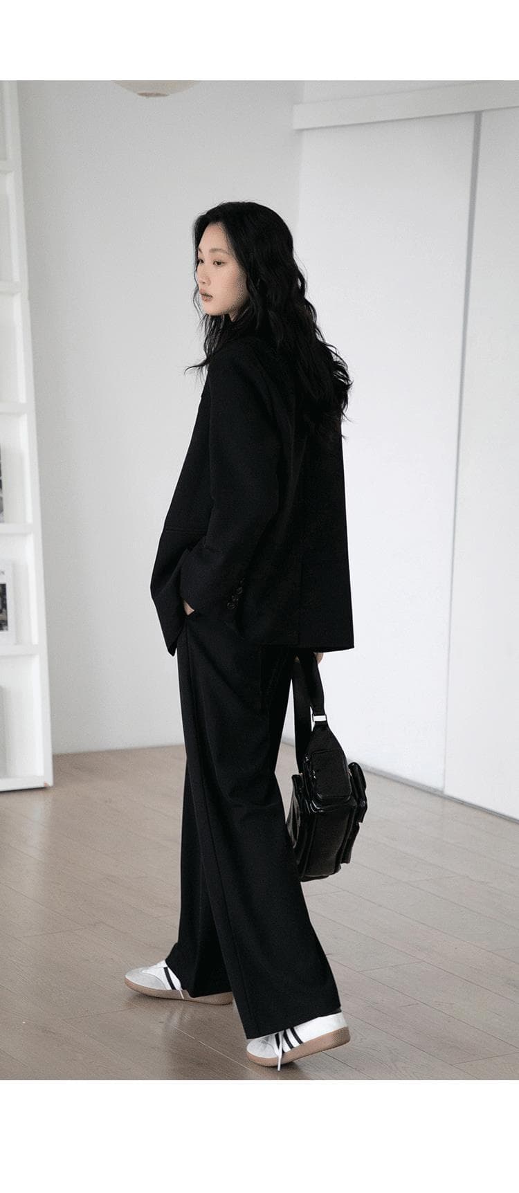 フレアパンツ ゆったりシルエットフレアパンツスーツ