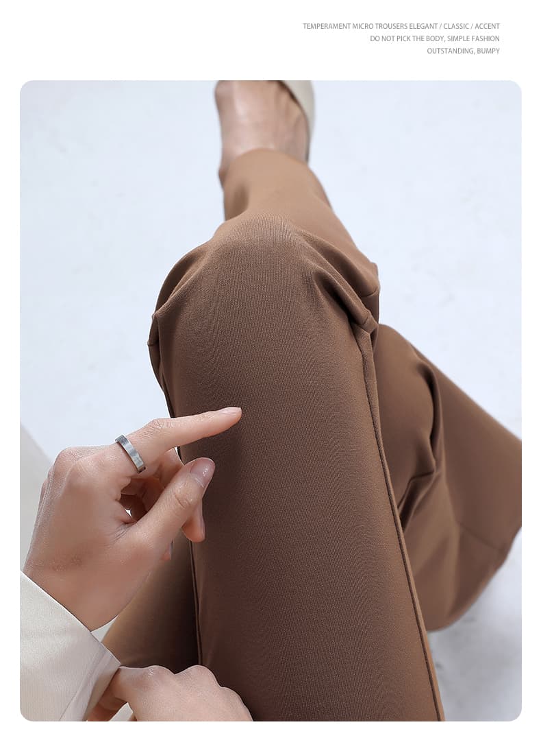 フレアパンツ 上質フレアシルエット スラックス