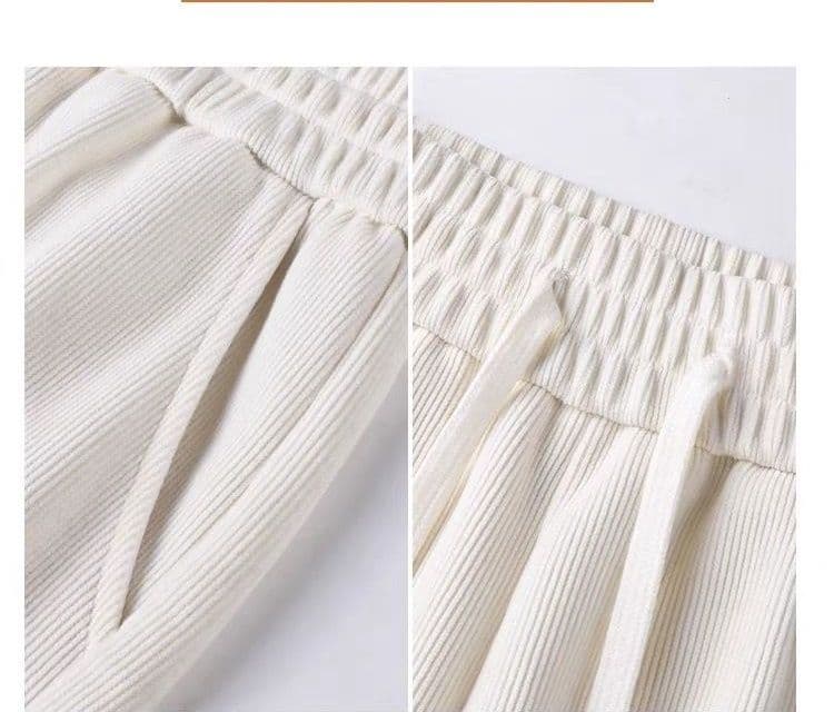 フレアパンツ リラックス紐付きワイドフレアパンツ