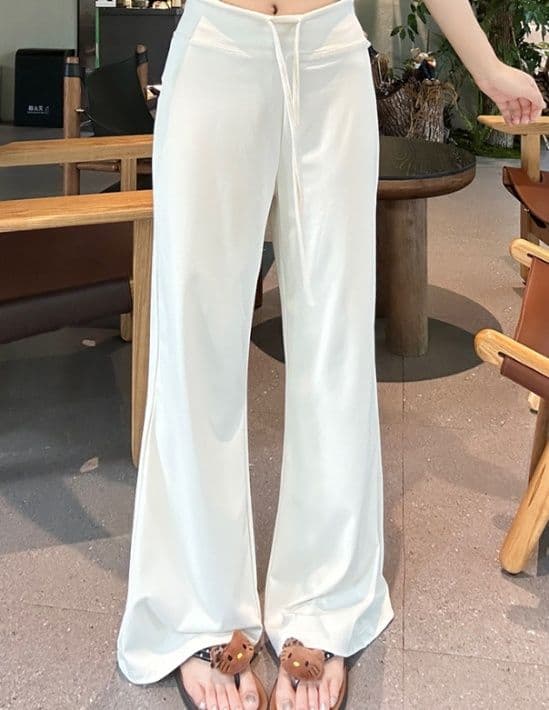 フレアパンツ なめらか美脚フレアスウェット