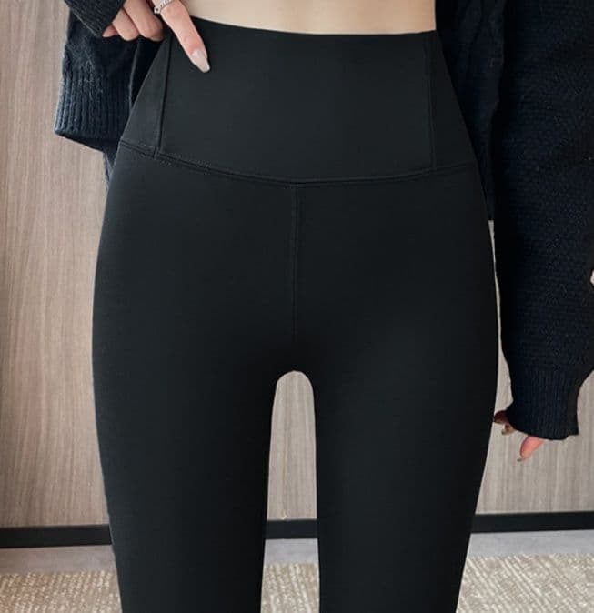 裏起毛フレアパンツ 美脚見え高腰フレアパンツレギンス